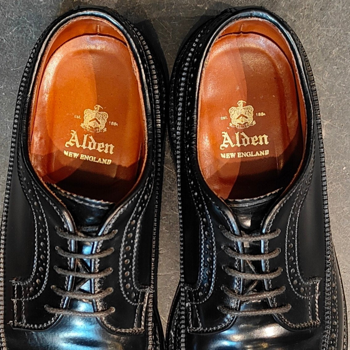 極美品【ALDEN】オールデン 9751 LWB コードバン ブラック サイズ US6.5D バリーラスト 参考定価￥214,500-