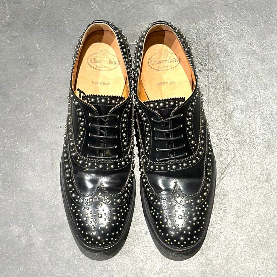 【美品】Church's ドレスシューズ　37.5 Church's】チャーチ ビジネスシューズ ブラック（黒） サイズ