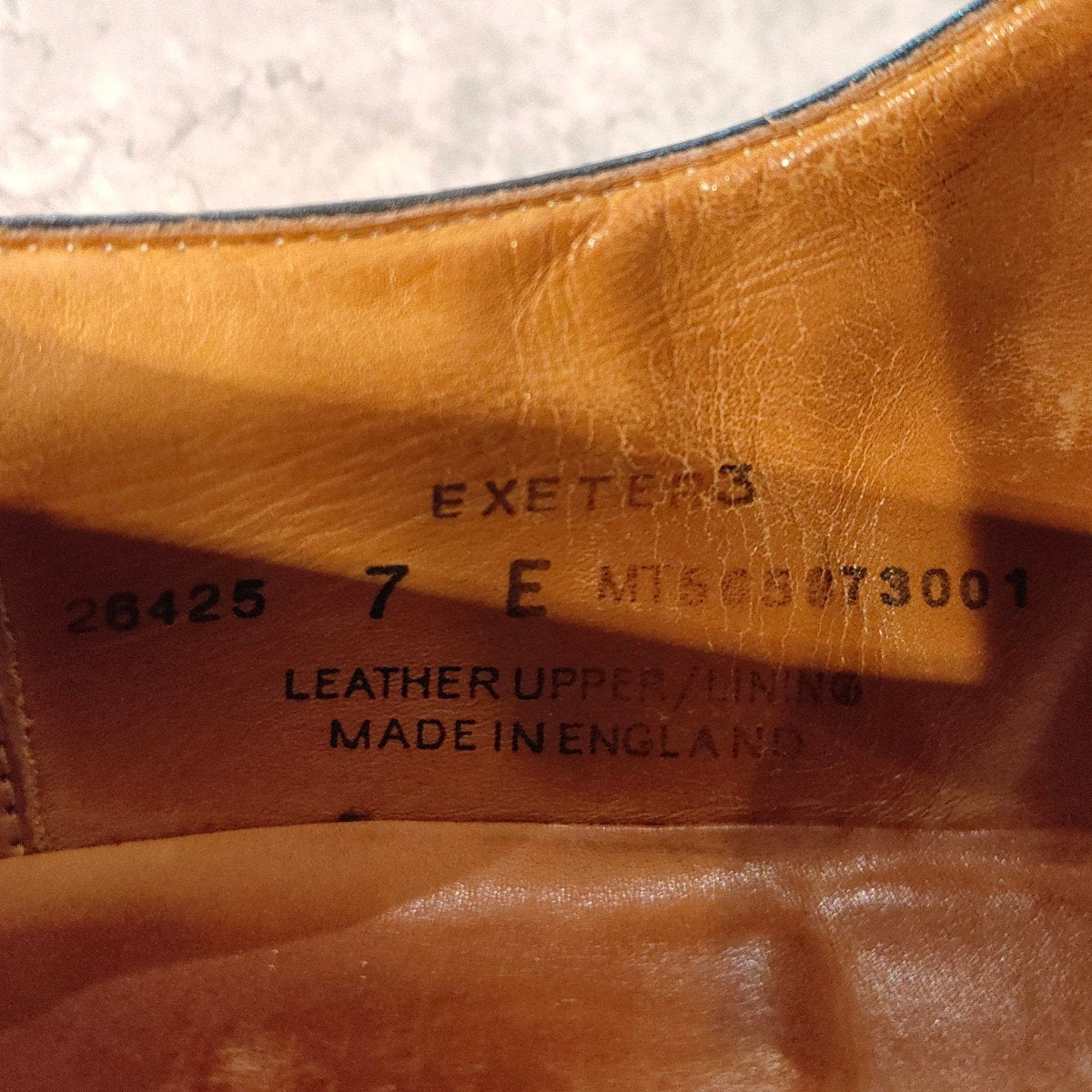 【CROCKETT&JONES】クロケット＆ジョーンズ エクセター 3 ストレートチップ グレインレザー 378ラスト ブラック サイズUK7E  378ラスト