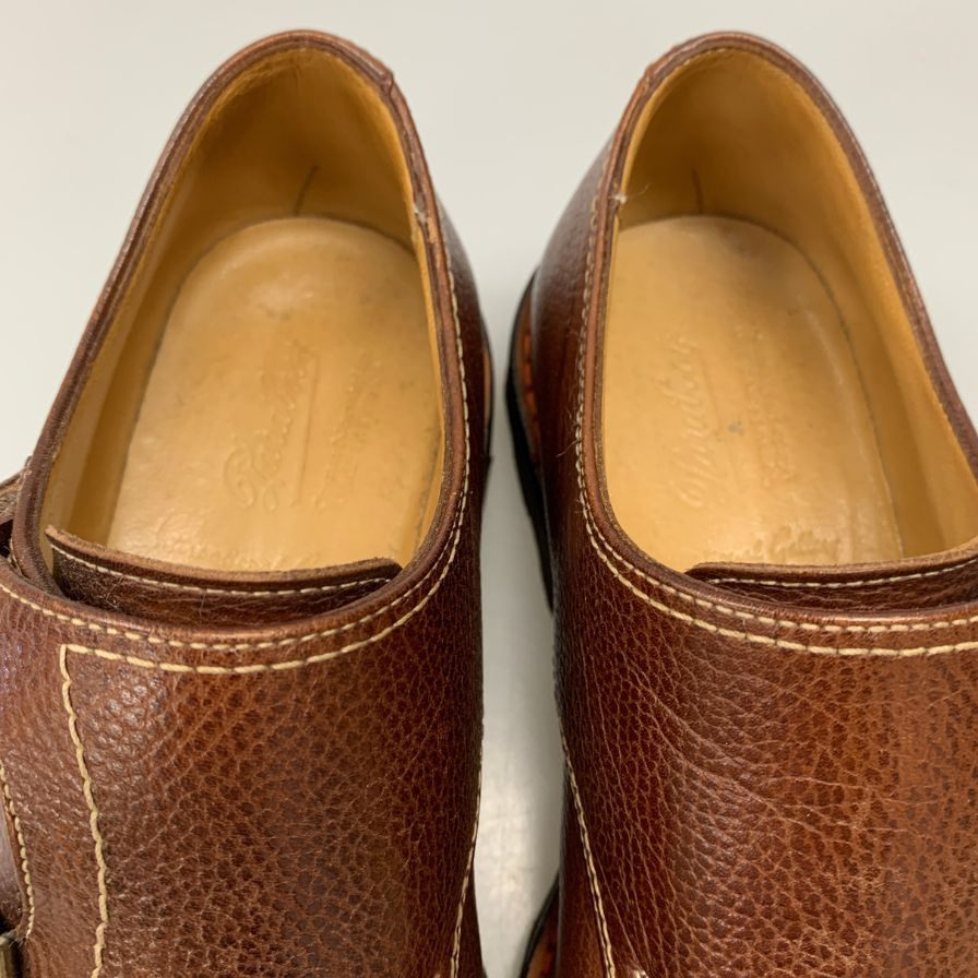 【Paraboot】パラブーツ レザーシューズ ダブルモンクストラップ ウィリアム グレインレザー メンズ サイズ5.5 ブラウン WILLIAM