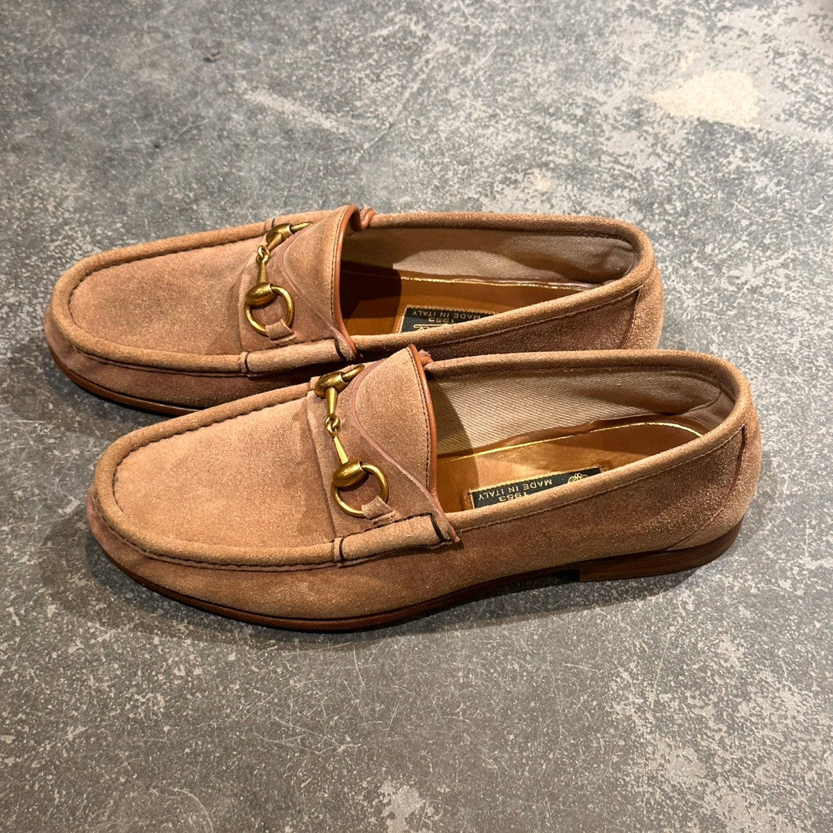 GUCCI】グッチ ビットローファー スエード ベージュ サイズUK6.5 – LASTLAB