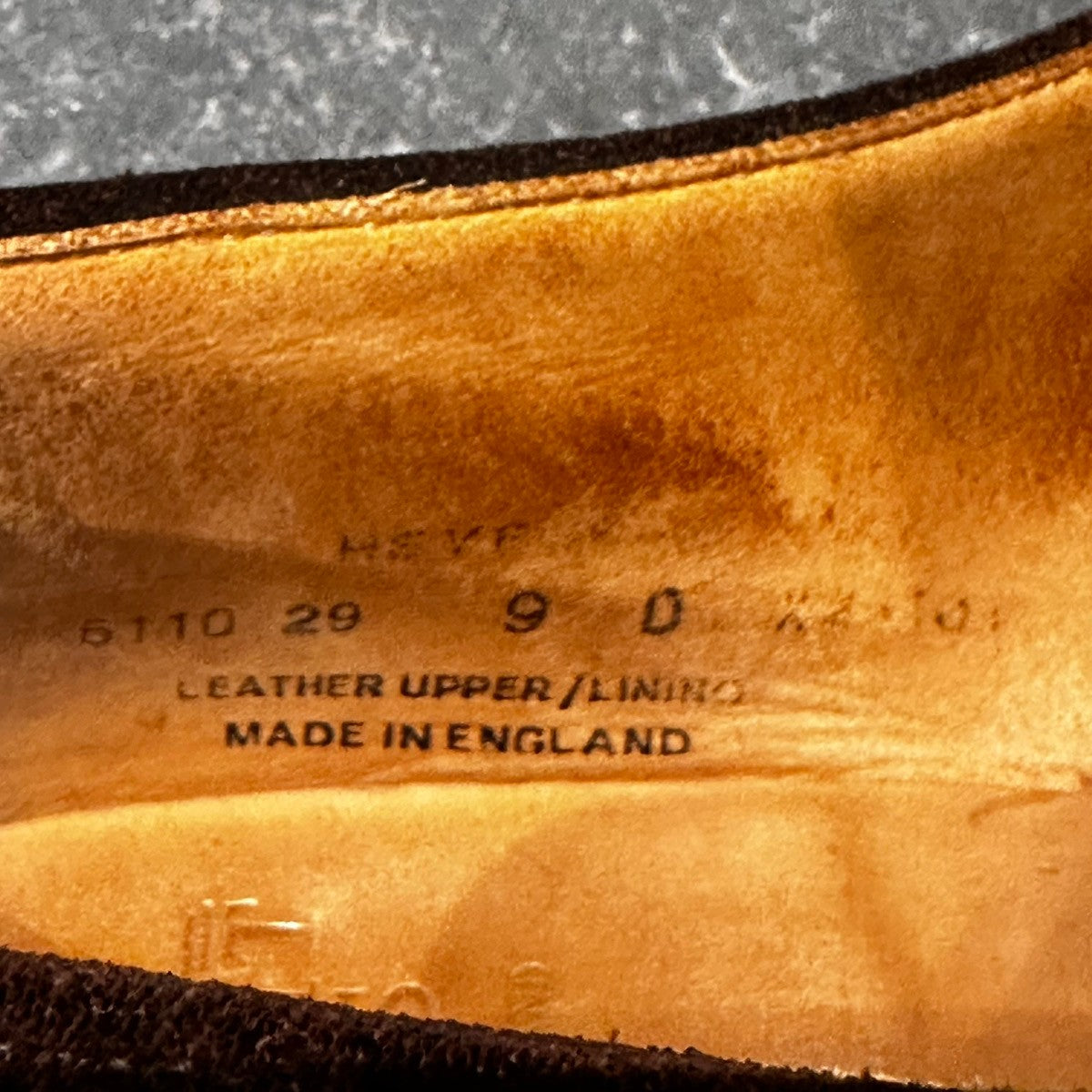 【CROCKETT&JONES】クロケット&ジョーンズ ヘイフォードHEYFORD スエード パンチドキャップトゥ ブラウン サイズUK9D 365ラスト