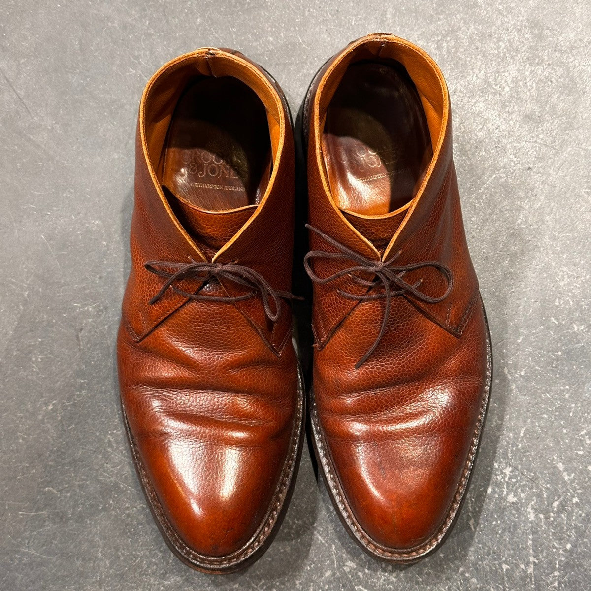 【CROCKETT&JONES】クロケット＆ジョーンズ チャッカブーツ チェプストウ グレインレザー ブラウン サイズUK10.5E 325ラスト