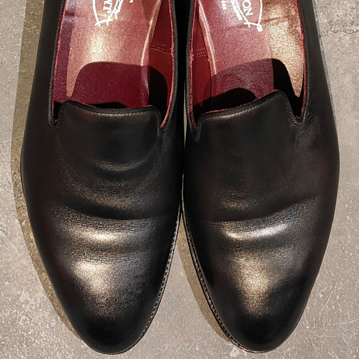 希少 使用数回【J.M. WESTON】ジェイエムウエストン 345 ウルトラウエストン スリッポン カーフ ブラック サイズUK7.5D