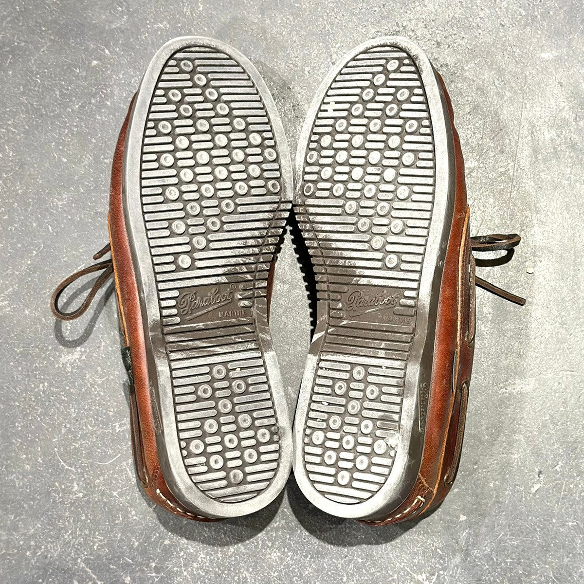 美品【PARABOOT】パラブーツ バース デッキシューズ カーフ ブラウン サイズ5.5