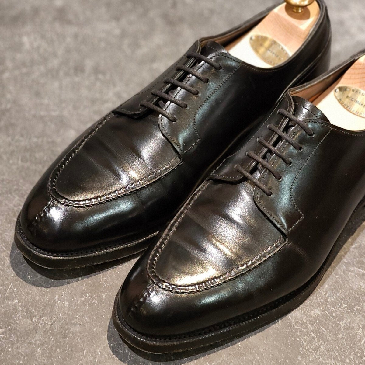 美品 【EDWARD GREEN】エドワードグリーン ドーバー Uチップ カーフ ブラック サイズUK7E 32ラスト 参考定価￥324,500-