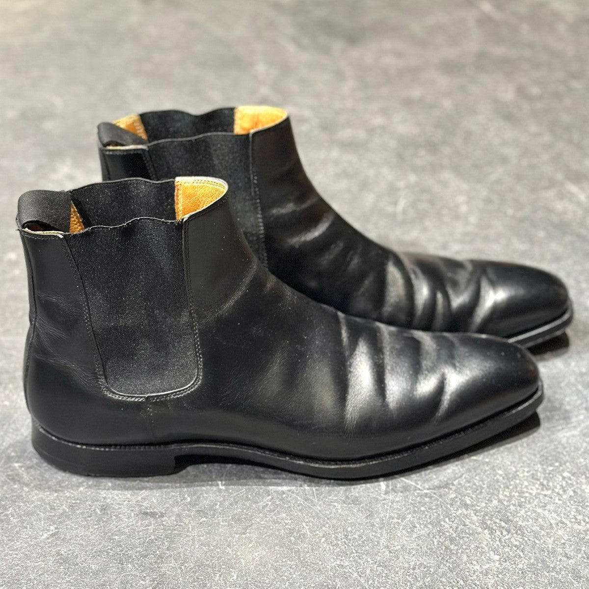 美品【CROCKETT&JONES】クロケット&ジョーンズ COWDRAY カウドレイ サイドゴアブーツ カーフ ブラック サイズUk8.5D 337ラスト