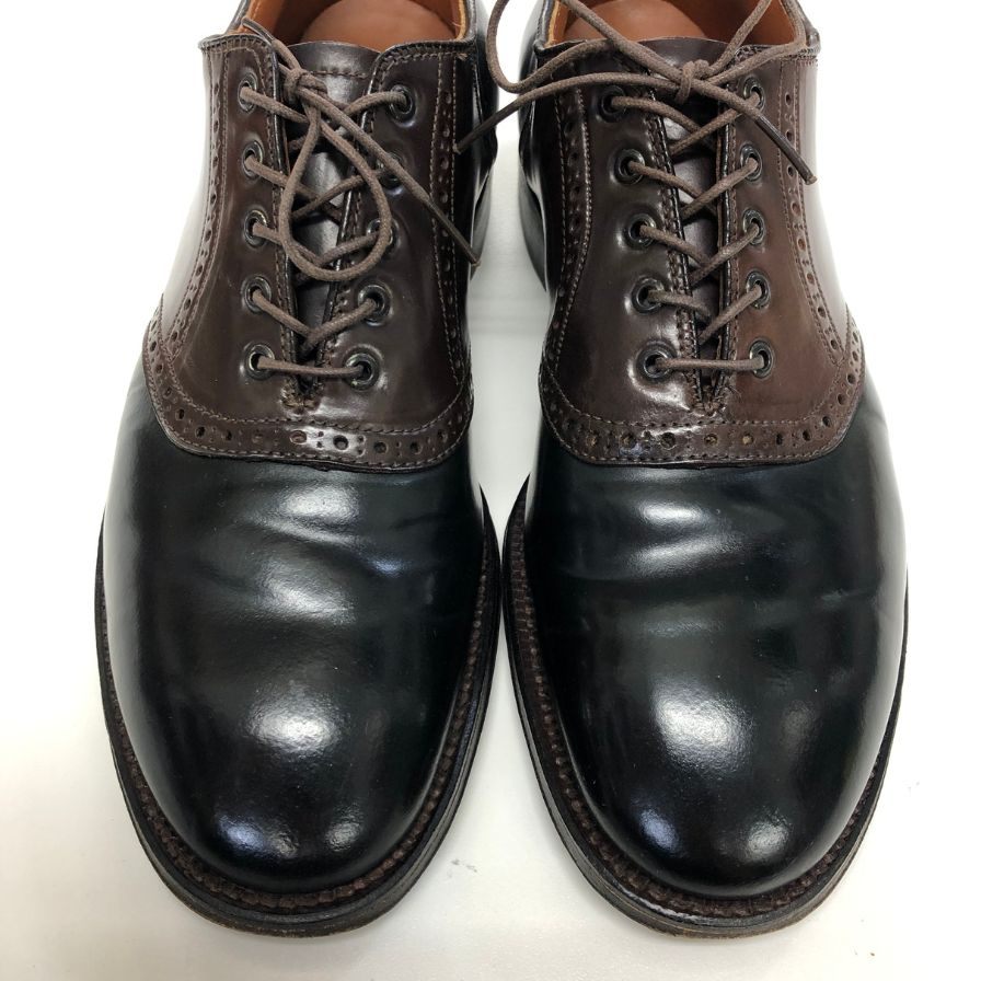 【ALDEN】オールデン 59966 インターナショナルビームズ別注 サドル コードバン ブラックダークバーガンディコンビ モディファイドラスト サイズUS8