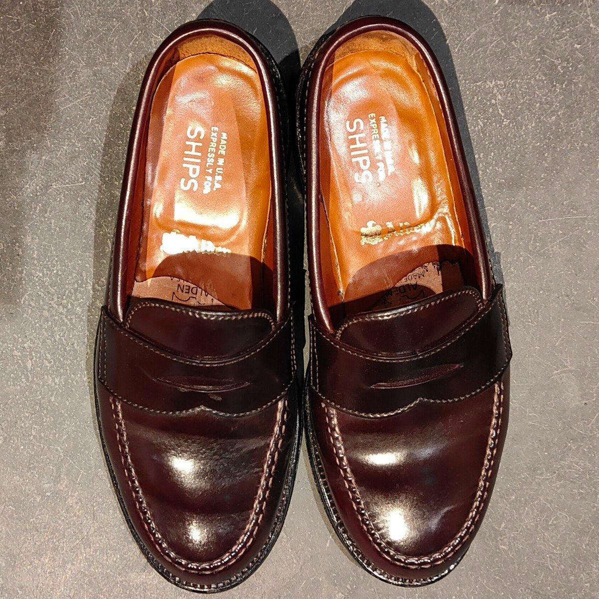 極美品【ALDEN】オールデン SHIPS別注 7140 ペニーローファ コードバン