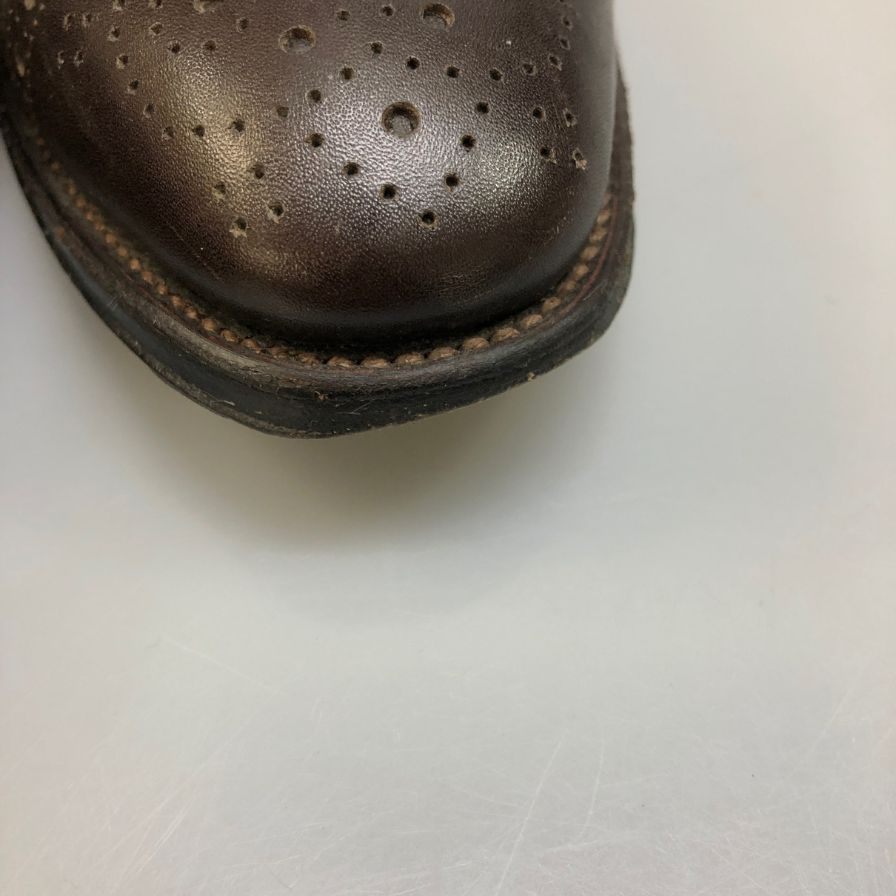 【BARNEYS NEWYORK】バーニーズ ニューヨーク レザーシューズ カーフ レザー ウィングチップ 内羽根 ブラウン メンズ サイズ7 MADISON