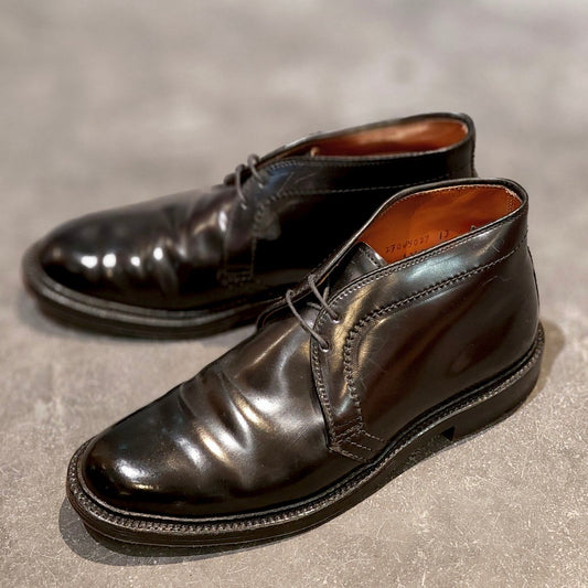 極美品 【ALDEN】オールデン レザーソウル別注 1340 チャッカブーツ コードバン ブラック サイズ US7.5E バリーラスト 参考定価￥225,500-