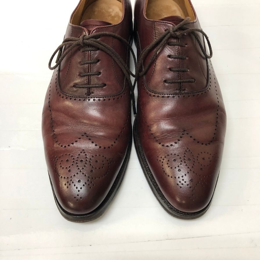 【CROCKETT&JONES】クロケット&ジョーンズ 6105 ウェイブリッジ ウイングチップ カーフ バーガンディ UK5.5E 360ラスト メンズ WEYBRIDGE
