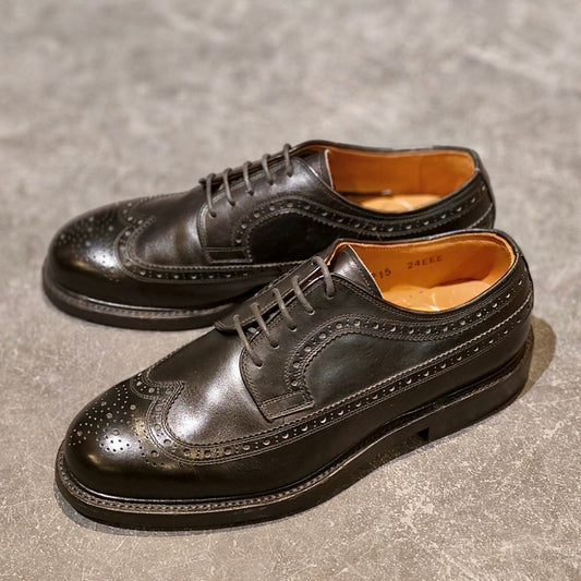 試着程度【SCOTCH GRAIN】スコッチグレイン 2215 ウイングチップ カーフ ブラック サイズ24EEE