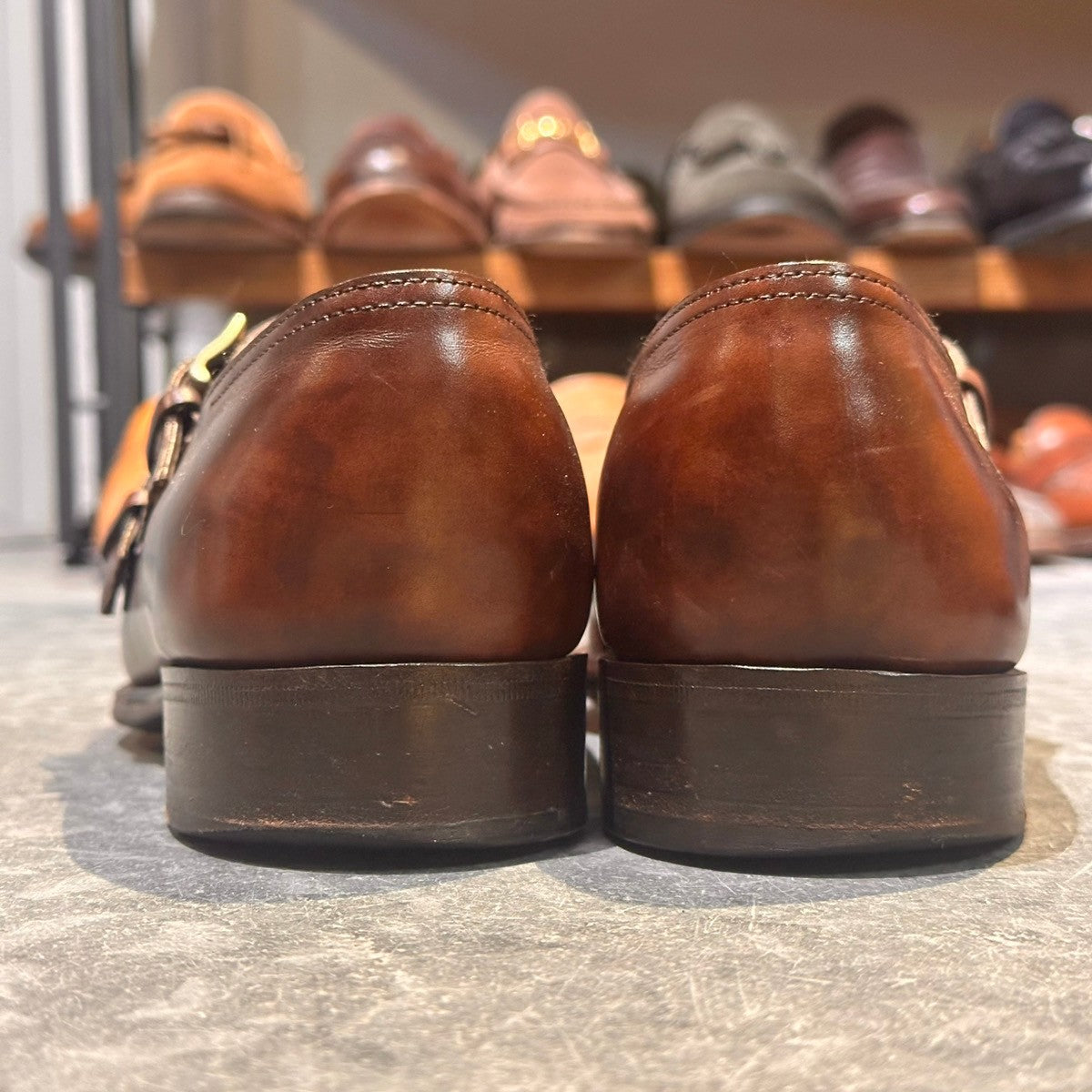 【JOHN LOBB】ジョンロブ チャペル ダブルモンク ミュージアムカーフ ダークブラウン サイズUK7D 8000ラスト