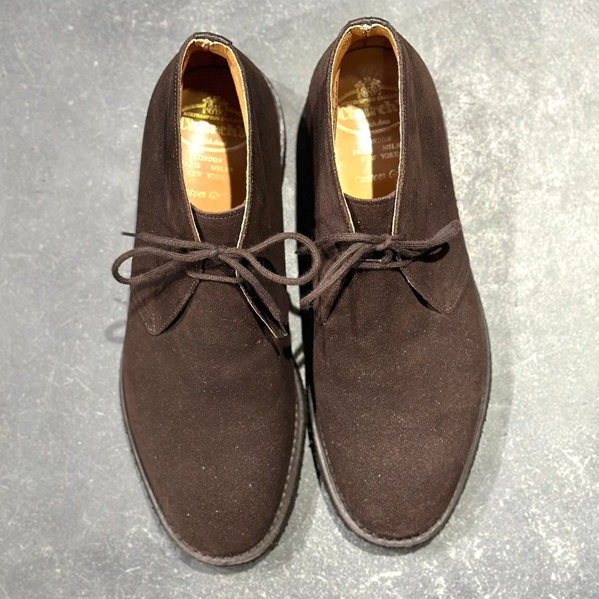 美品【Church's】チャーチ ライダー 4都市 スエード クレープソール ブラウン サイズUK85F 81ラスト