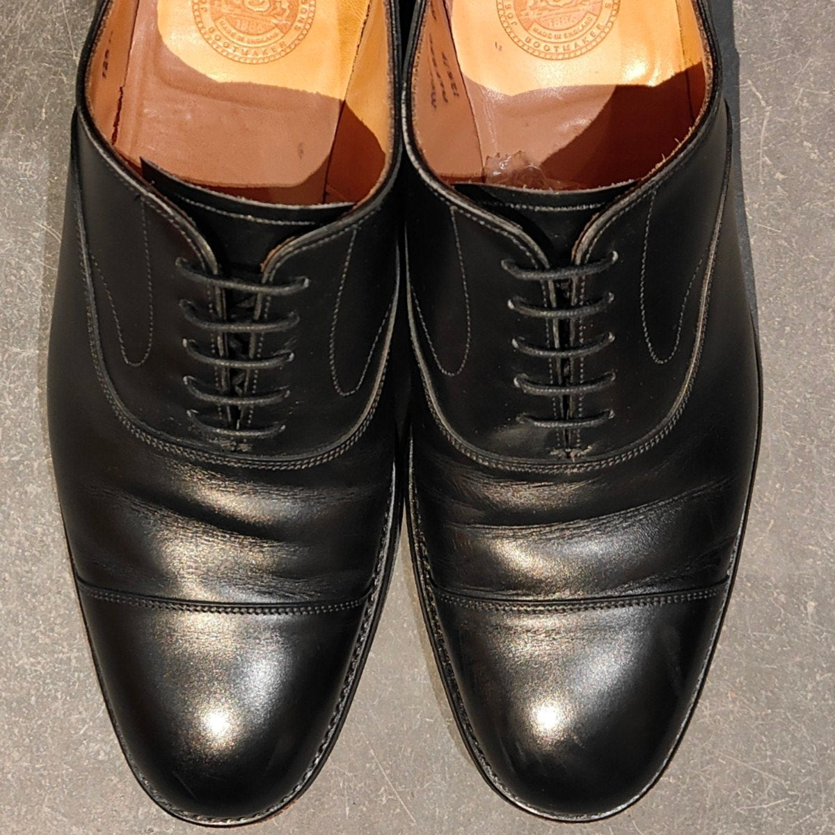 【JOSEPH CHEANEY】ジョセフチーニー レザーシューズ アルフレッド ストレートチップ カーフ ブラック サイズUK9F 125ラスト 参考定価￥94,600-