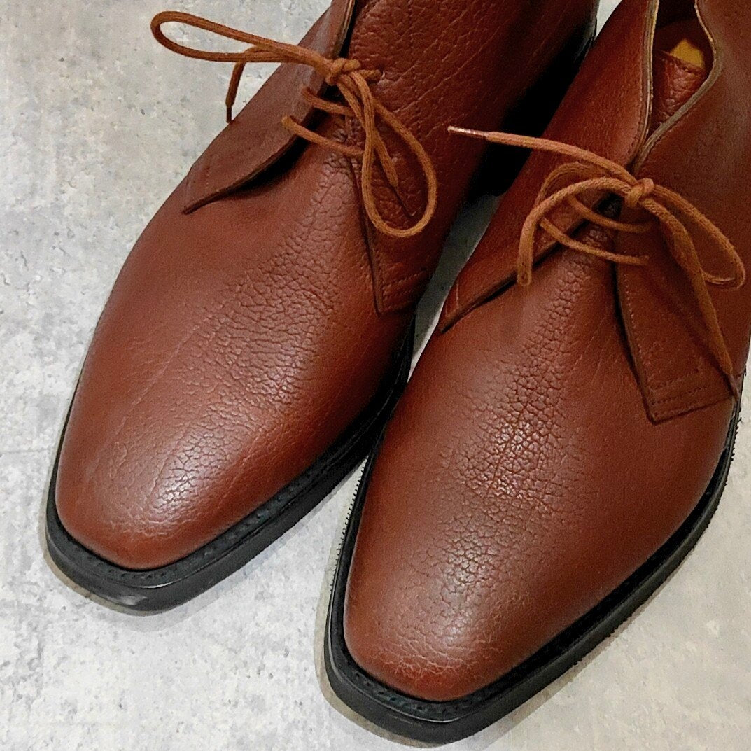 試着程度【JOHN LOBB】ジョンロブ ジオーノ チャッカブーツ バッファローレザー ブラウン サイズ UK8.5E 8896ラスト