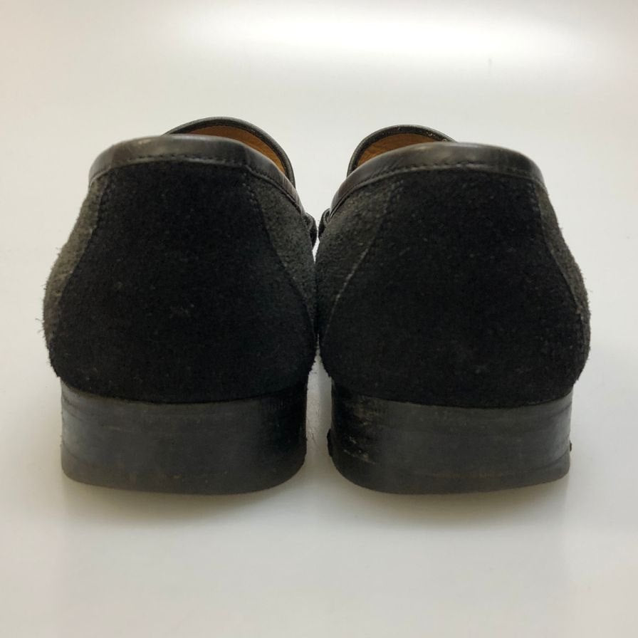 【Enzo Bonafe】エンツォボナフェ ビットローファー スエード メンズ ブラック サイズ6