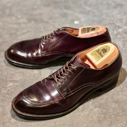 使用数回【ALDEN】オールデン 54321 Vチップ コードバン ダークバーガンディ US8.5D モディファイドラスト 参考定価￥217,800-