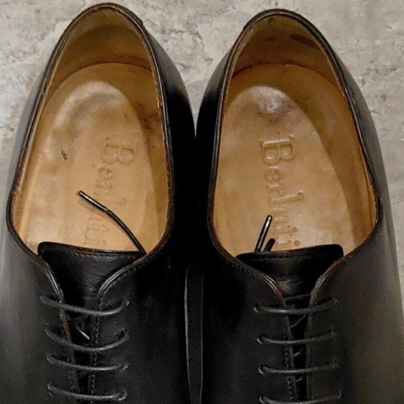 【Berluti】ベルルッティ ストレートチップ ステッチ カーフ グリーンパティーヌ サイズUK6