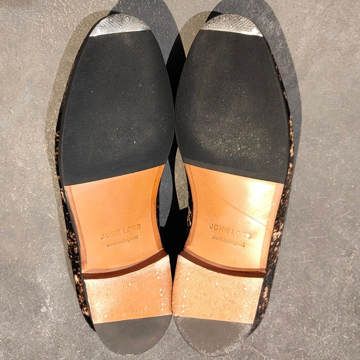 希少 使用数回 【JOHN LOBB】ジョンロブ ロペス ローファー ブリストルハイド ハラコ サバンナ サイズ UK8E 4395ラスト 参考定価￥269,500-