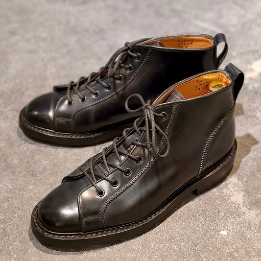 希少 使用数回【Tricker's】トリッカーズ M7648 モンキーブーツ コードバン ダークネイビー サイズUK7.5