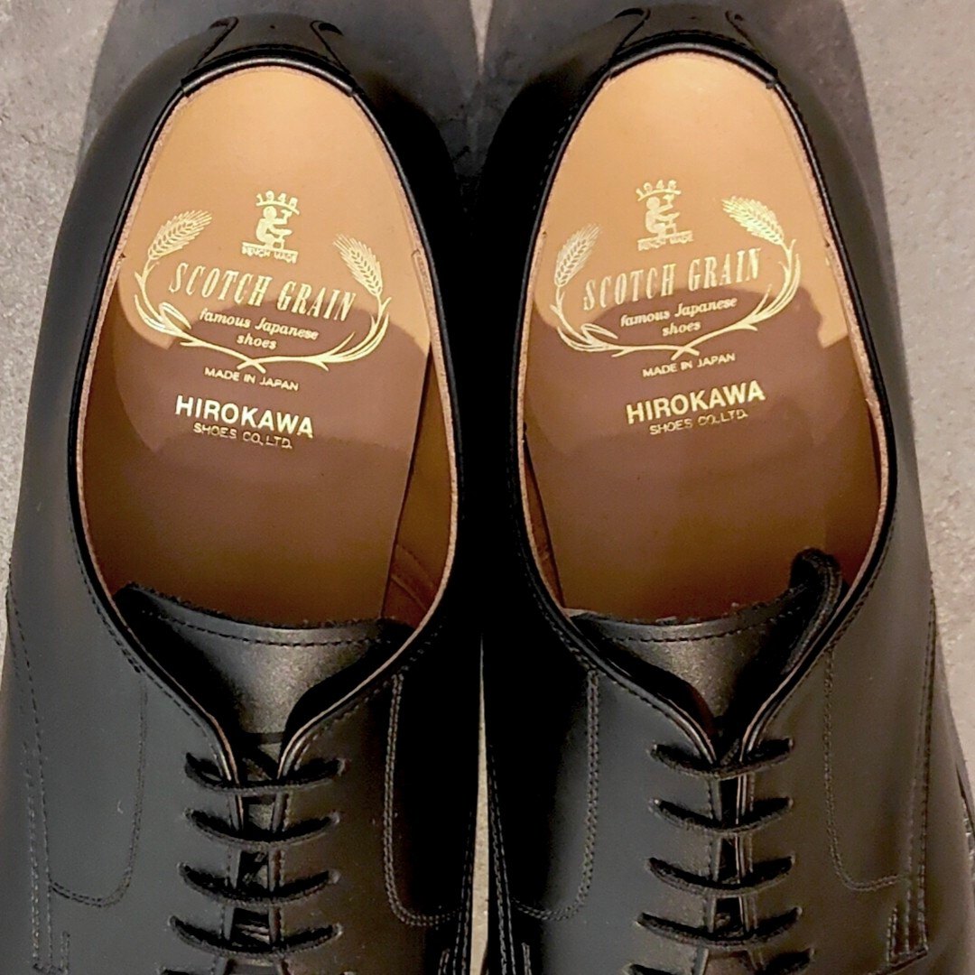 使用数回【SCOTCH GRAIN】スコッチグレイン 3524 アシュランス プレーントゥ ブラック サイズ27EEE