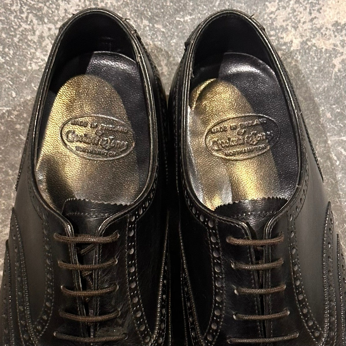 CROCKETT&JONES】クロケット&ジョーンズ フルブローグ カーフ ブラック