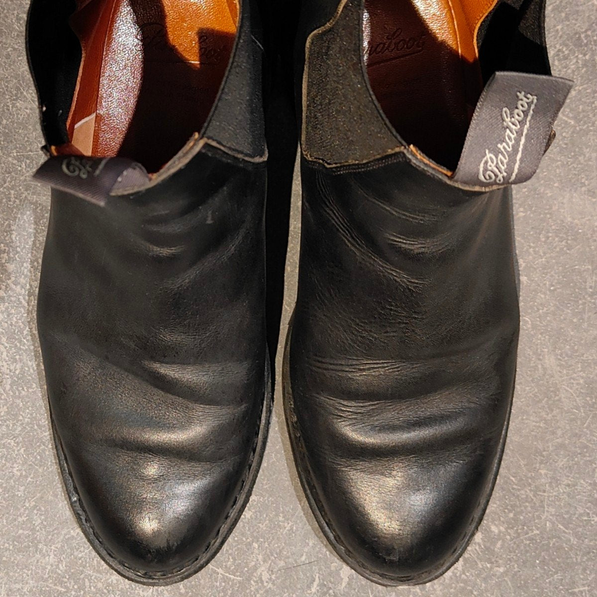 【PARABOOT】パラブーツ マネージ サイドゴアブーツ リスレザー ブラック サイズUK7