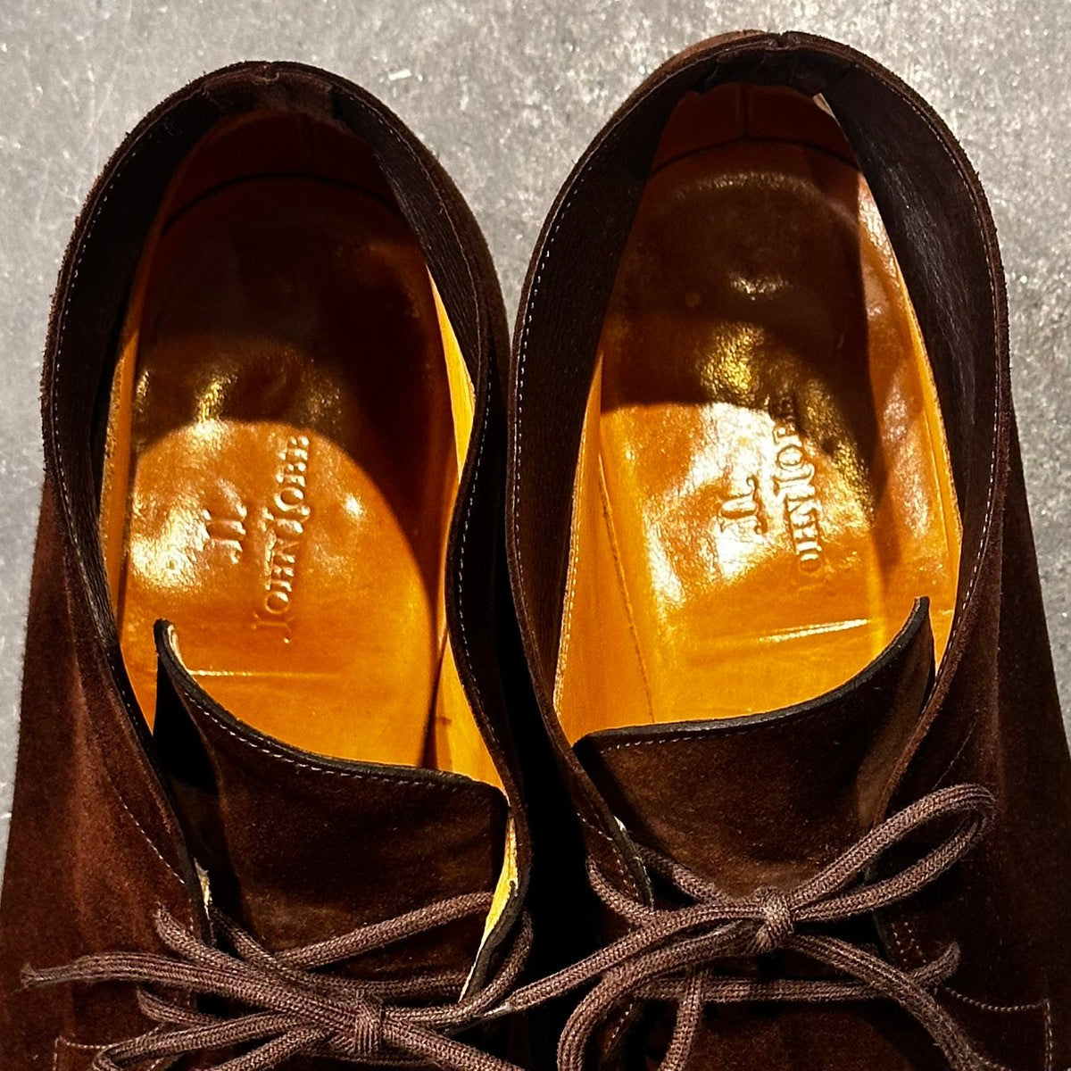 美品【JOHNLOBB】ジョンロブ ロムゼイ チャッカブーツ Jスタンプ  スエード ブラウン サイズUK7D 8000ラスト