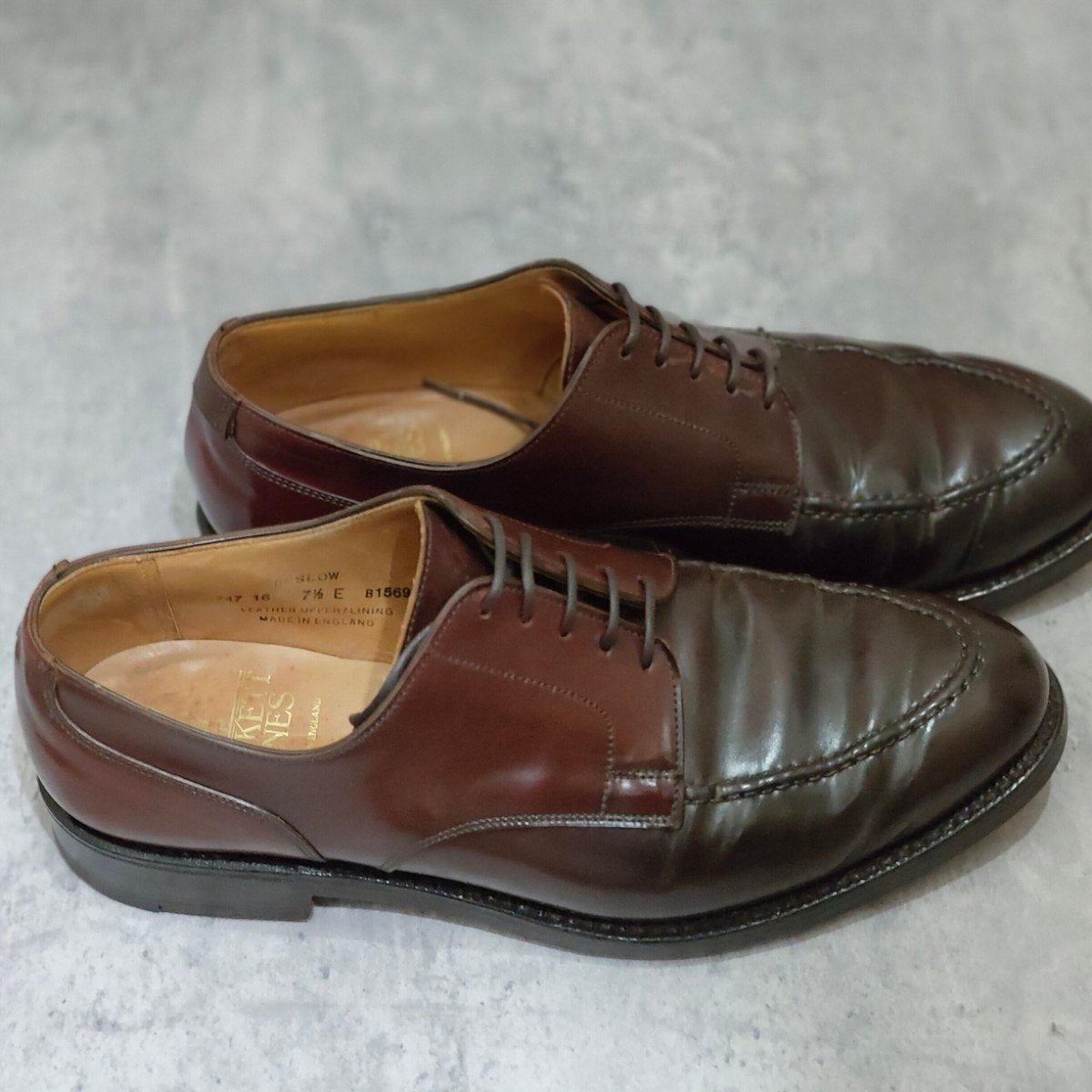 【Crockett&Jones】クロケット&ジョーンズ オンスロー Uチップ コードバン バーガンディ サイズUK7.5E