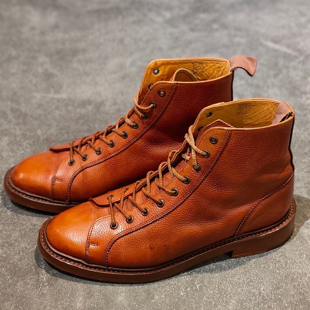 【Tricker's】トリッカーズ 6072 イーサン モンキーブーツ グレインレザー ブラウン サイズUK8.5 5402Rラスト