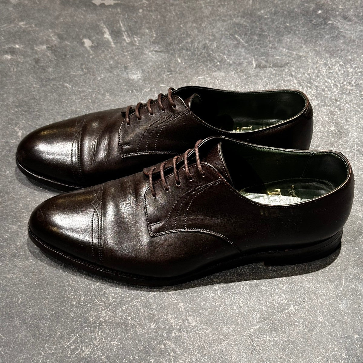 【Tricker’s】トリッカーズ M7640 ストレートチップ 外羽根 カーフ ブラウン サイズUK9.5