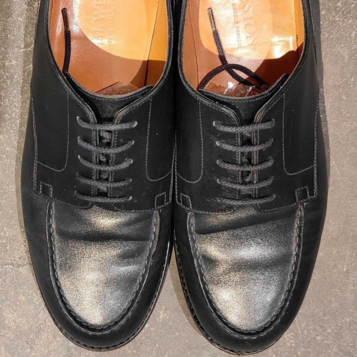 美品【J.M.WESTON】ジェイエムウエストン 641 ゴルフ Uチップ ボックスカーフ ブルー サイズ UK8E 31ラスト 参考定価￥187,000-