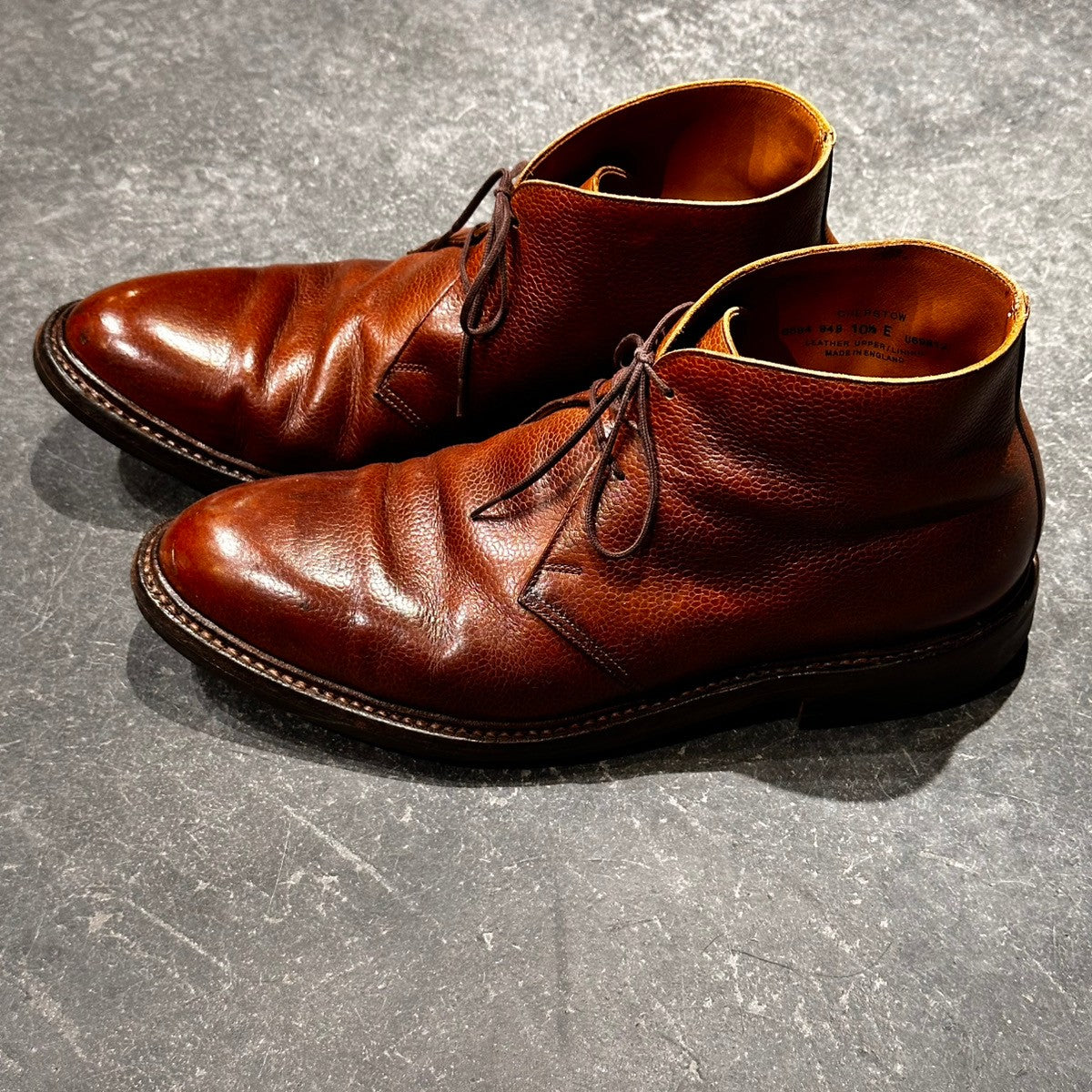 【CROCKETT&JONES】クロケット＆ジョーンズ チャッカブーツ チェプストウ グレインレザー ブラウン サイズUK10.5E 325ラスト