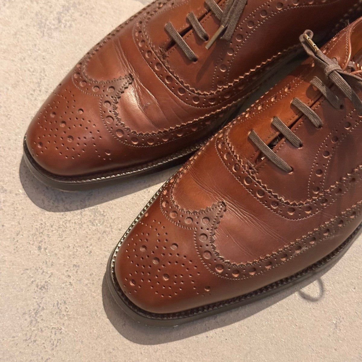 希少【Church's】チャーチ チェットウインド 3都市 カーフ ブラウン サイズUK75F 73ラスト