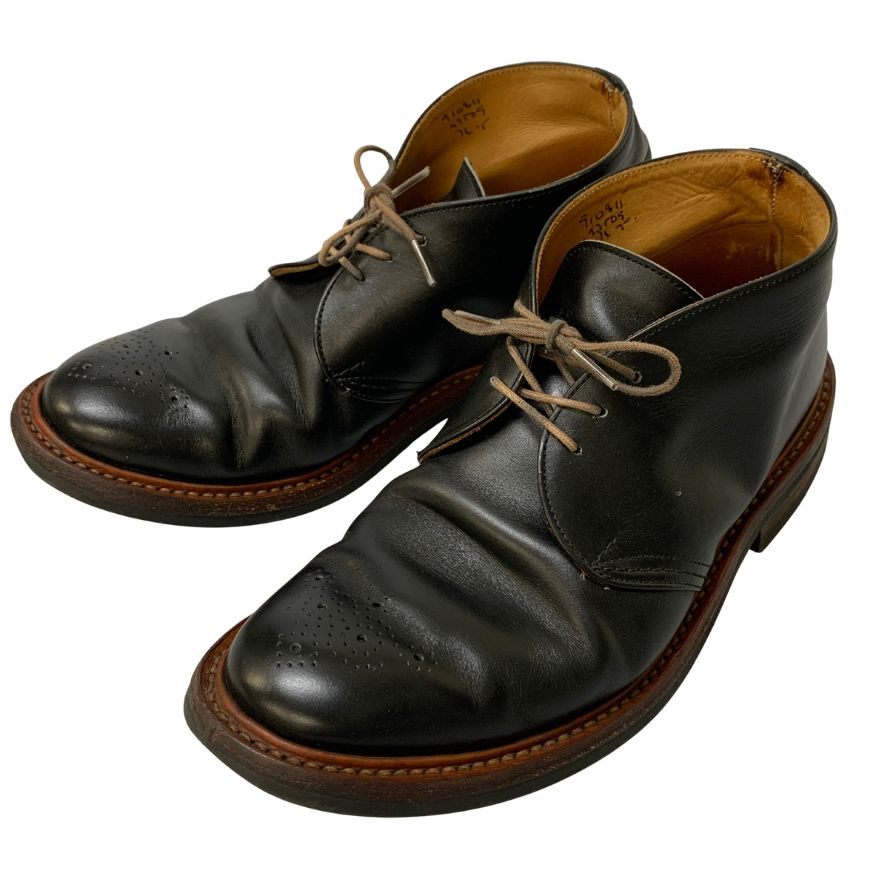【オンライン限定】【TRICKER'S】トリッカーズ M7509 チャッカブーツ メダリオン ダイナイトソール ブラック サイズ7.5