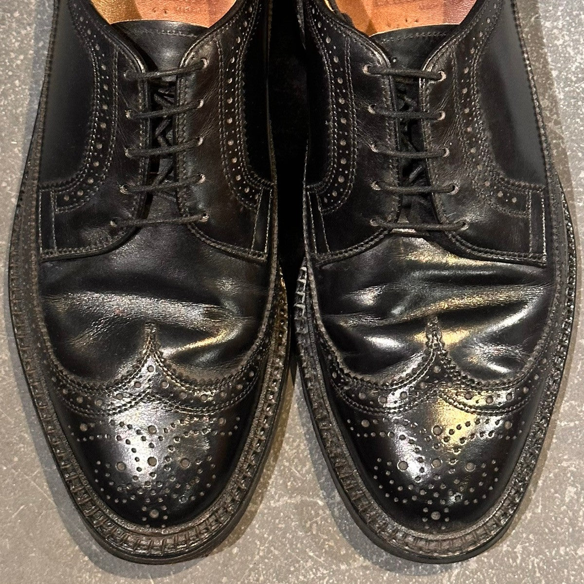 【Allen Edmonds】アレンエドモンズ 51370 フルブローグ カーフ ブラック サイズUK6.5E