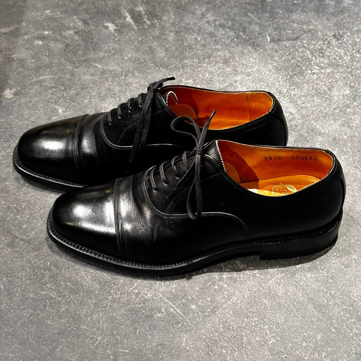 【SCOTCH GRAIN】スコッチグレイン 2416 ストレートチップ カーフ ブラック サイズ25.5EEE