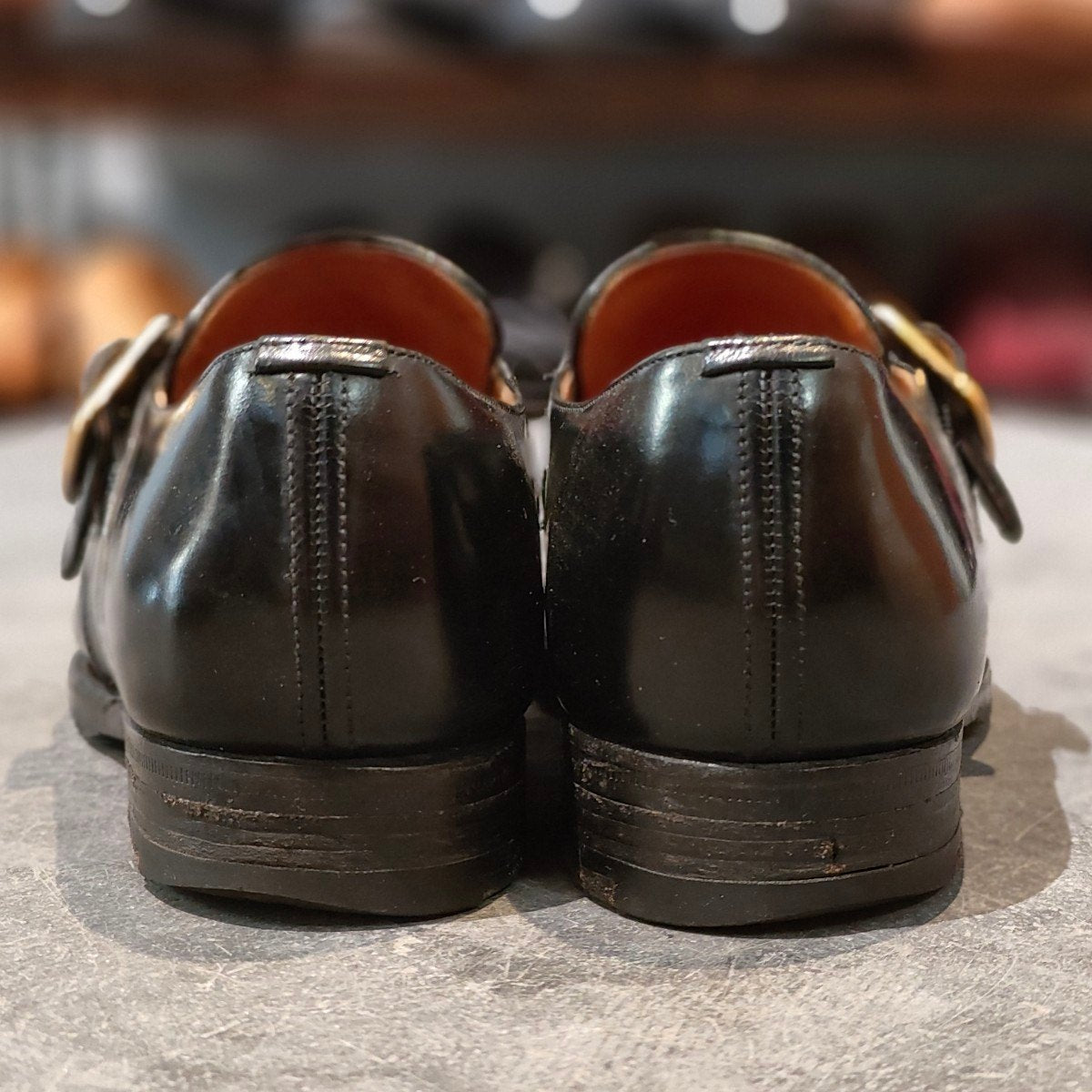 【Church’s】チャーチ 3都市 ウェストバリー ブックバインダーカーフ シングルモンク ブラック UK50F 73ラスト 参考定価￥187,000-