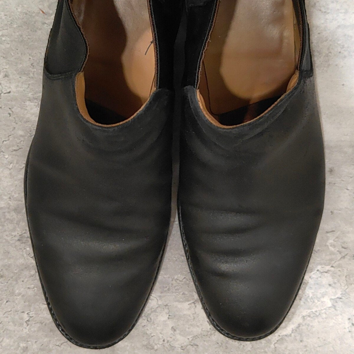 【Crockett & Jones】クロケット＆ジョーンズ チェルシー5 サイドゴアブーツ ラフアウトスエード ブラック サイズUK8E 335ラスト