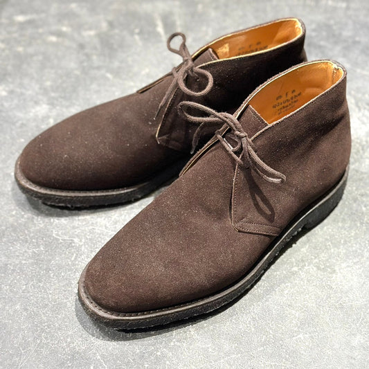 美品【Church's】チャーチ ライダー 4都市 スエード クレープソール ブラウン サイズUK85F 81ラスト