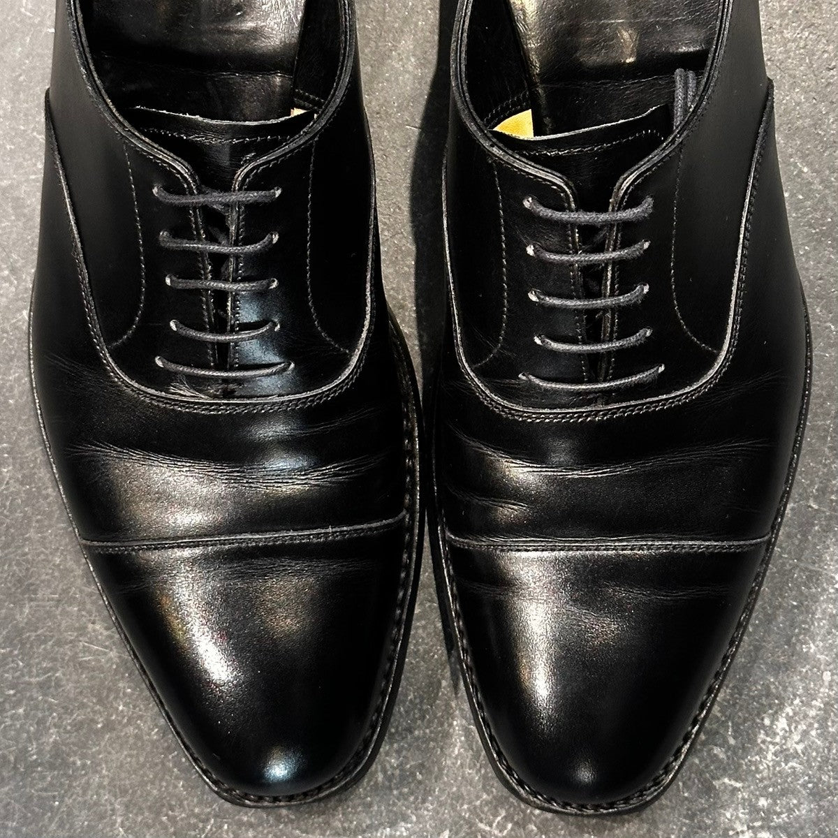 美品【CROCKETT&JONES】クロケット&ジョーンズ ストレートチップ オードリー3 カーフ ブラック サイズ UK6.5E 367ラスト