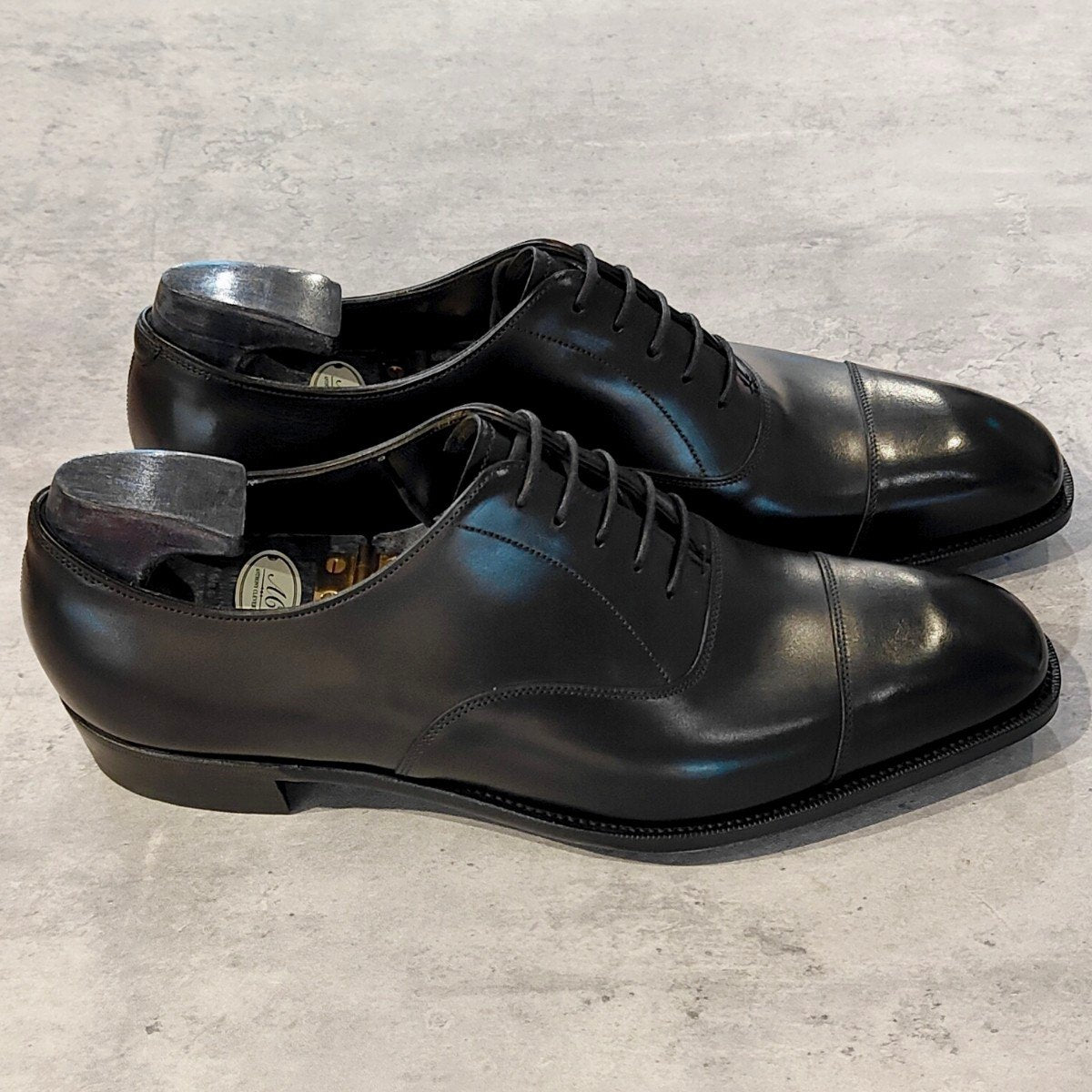 未使用品【ANTHONY CLEVERLEY】アンソニークレバリー BODIE ストレートチップ カーフ ブラック サイズUK8E