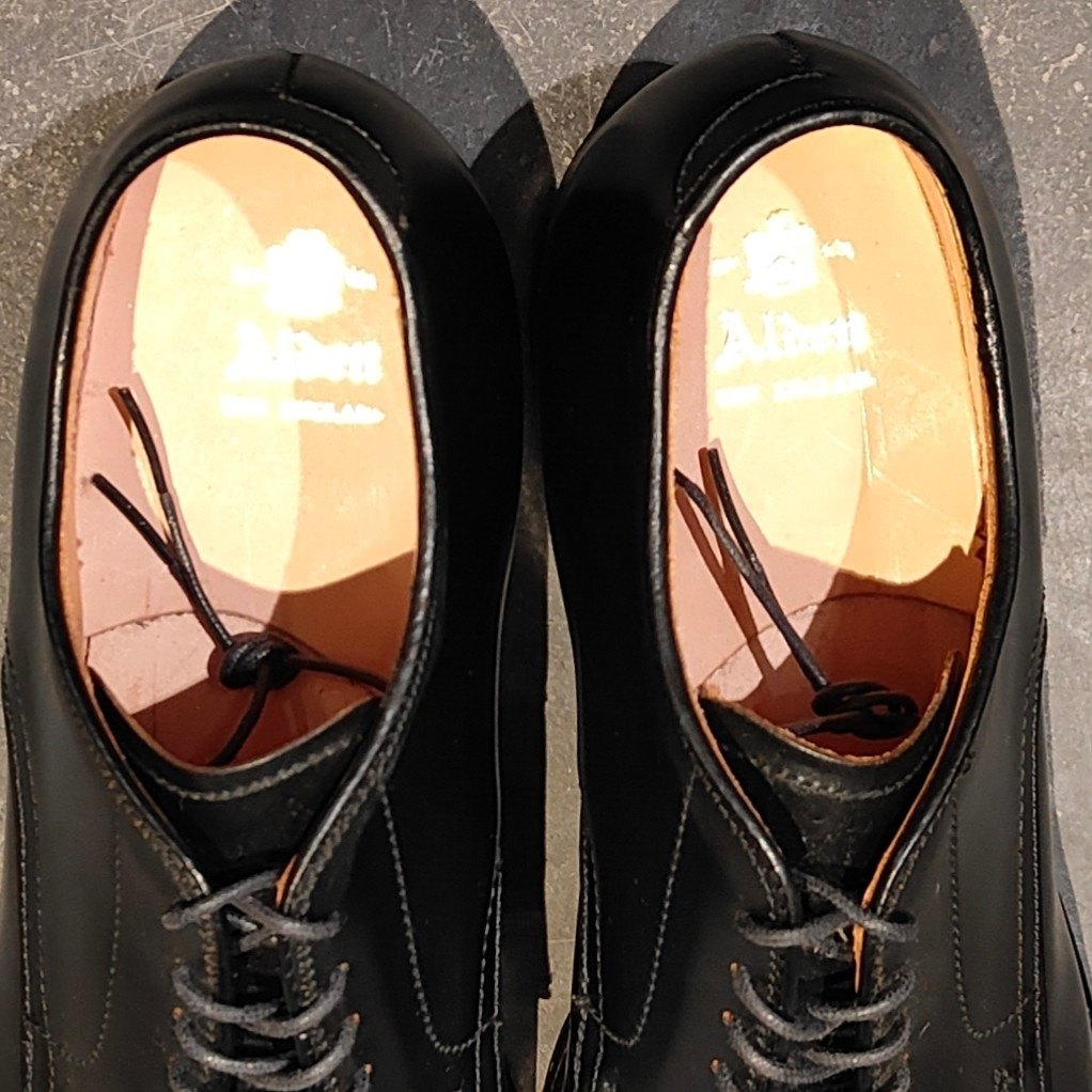 新品未使用【Alden】オールデン レザーシューズ 54331 Vチップ コードバン ブラック サイズUS7D モディファイドラスト 参考定価￥217,800-