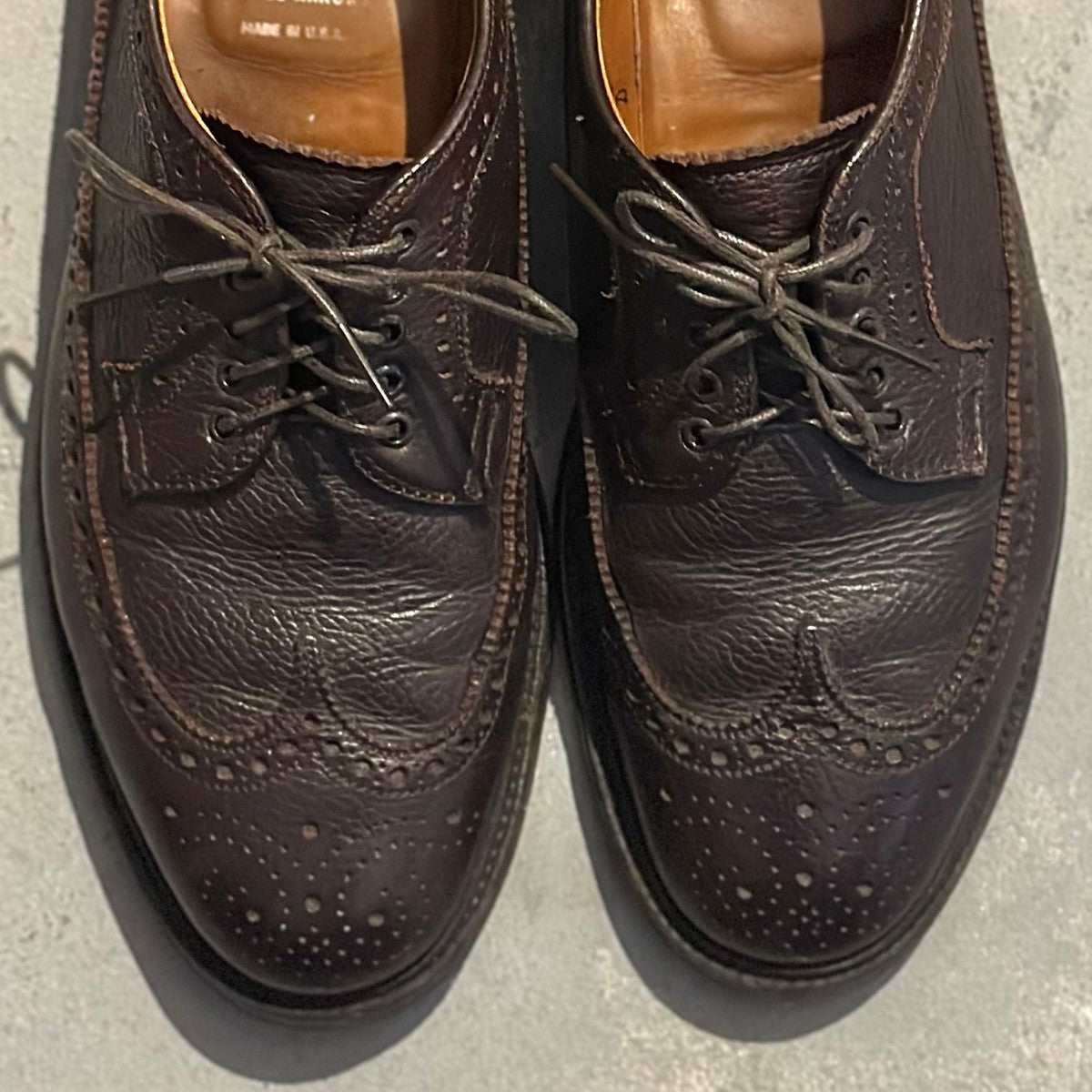 希少【ALDEN】オールデン 97784 ユナイテッドアロウズ別注 ウイングチップ グレインレザー ブラウン サイズUS7.5D バリーラスト