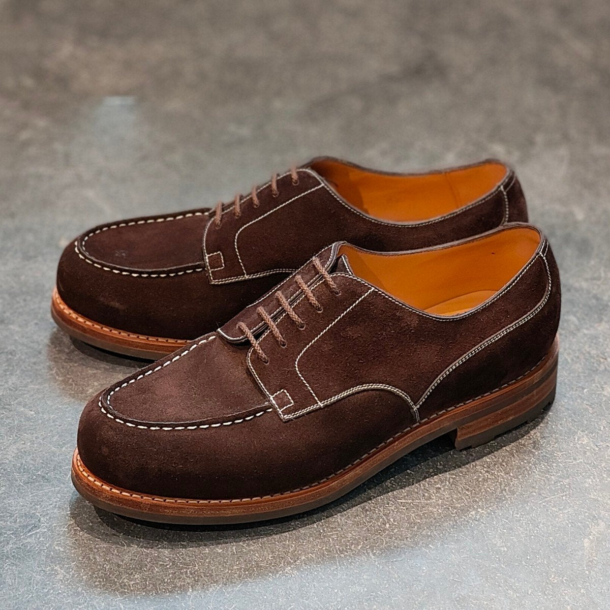 新品未使用【J.M.WESTON】ジェイエムウエストン 641 ゴルフ Uチップ スエード ダークブラウン サイズ UK7E 31ラスト 参考定価176,000-