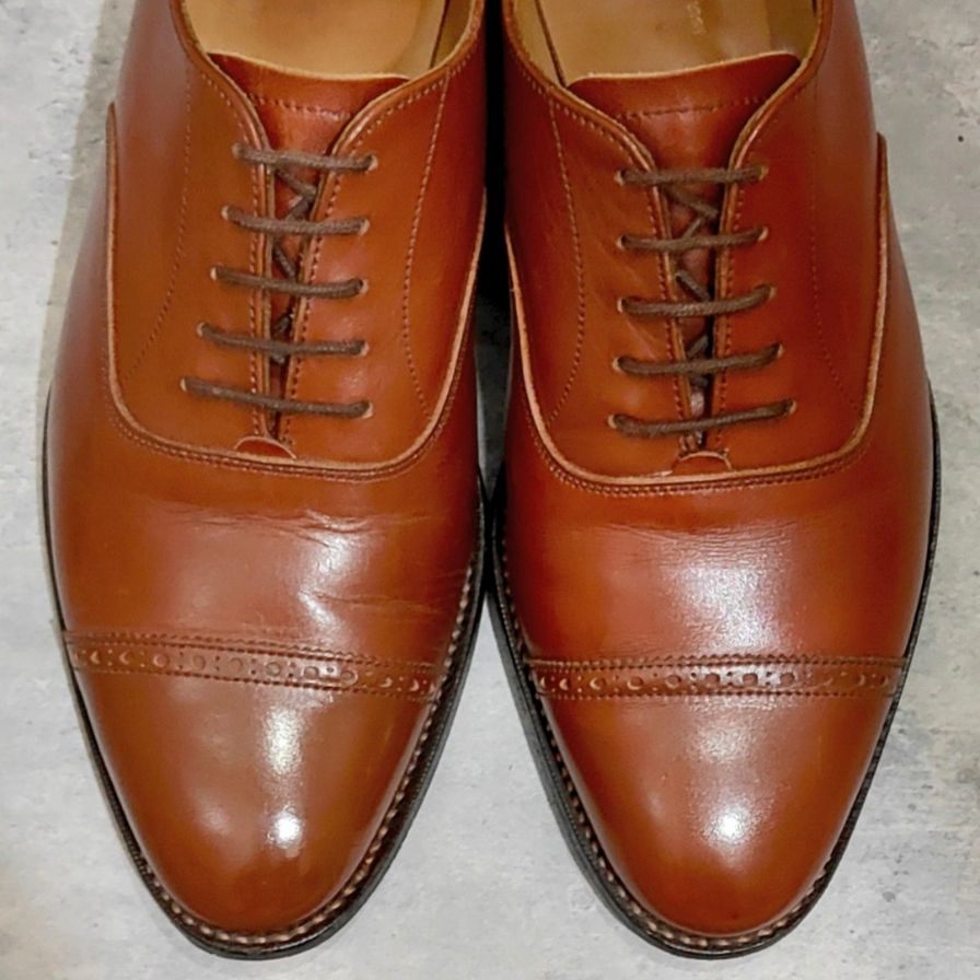 【Lloyd Footwear】ロイドフットウェア M3264M パンチドキャップトゥ カーフ ブラウン サイズUK7