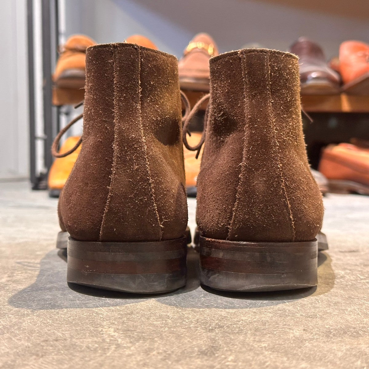 【CROCKETT&JONES】クロケット&ジョーンズ チャートシー チャッカブーツ スエード ブラウン サイズUK7E