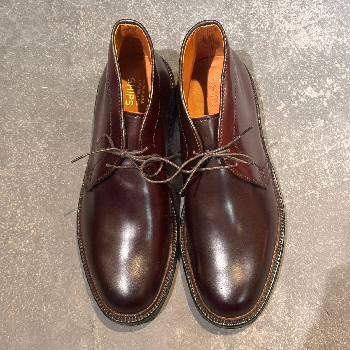 試着程度極美品【ALDEN】オールデン 1339 SHIPS別注 チャッカブーツ コードバン ダークバーガンディ サイズUS6.5D バリーラスト
